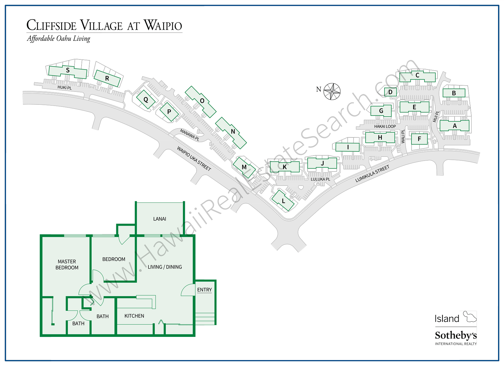 Cliffside Village at Waipio Map